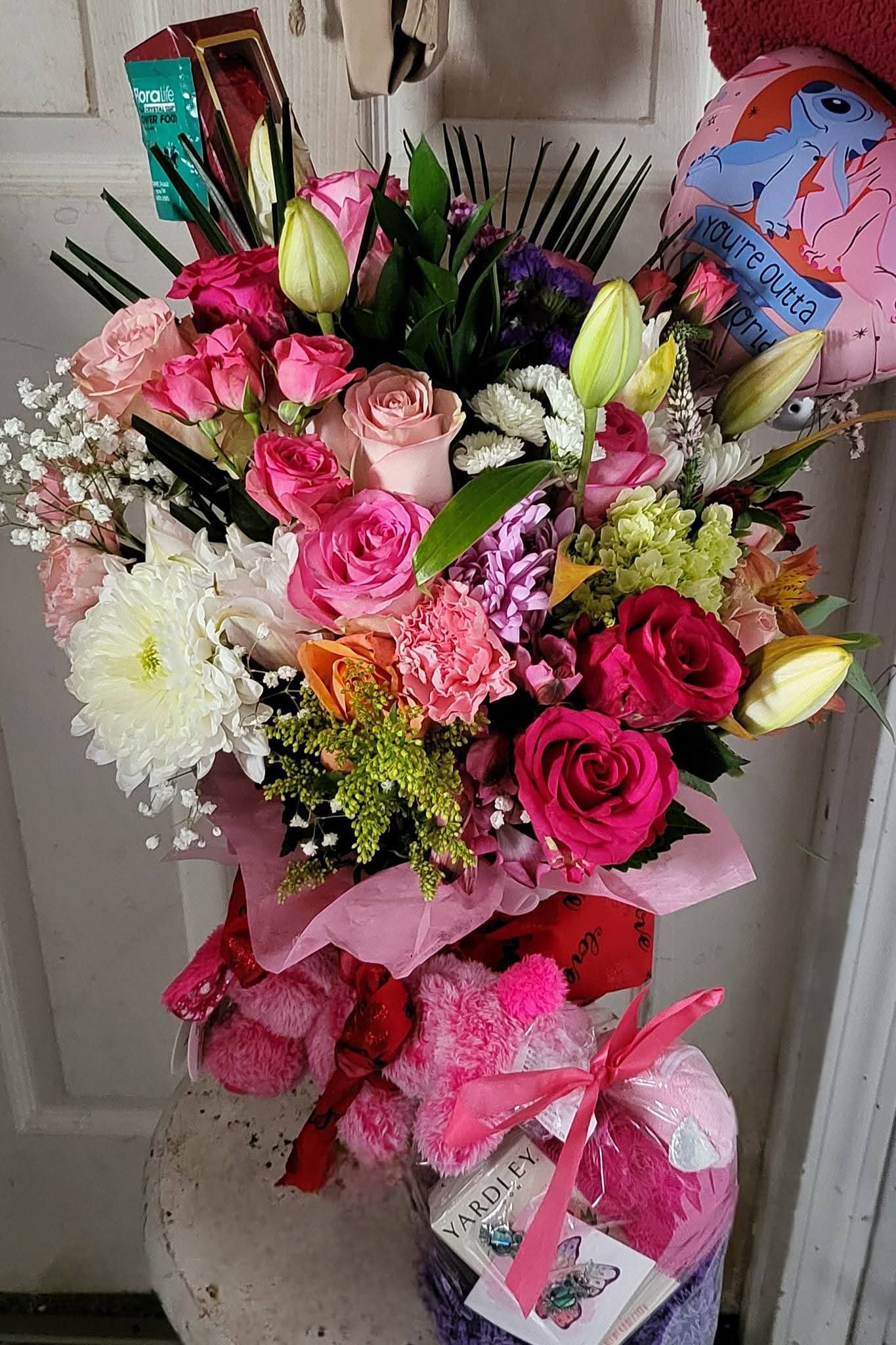 Large vased flower bundle